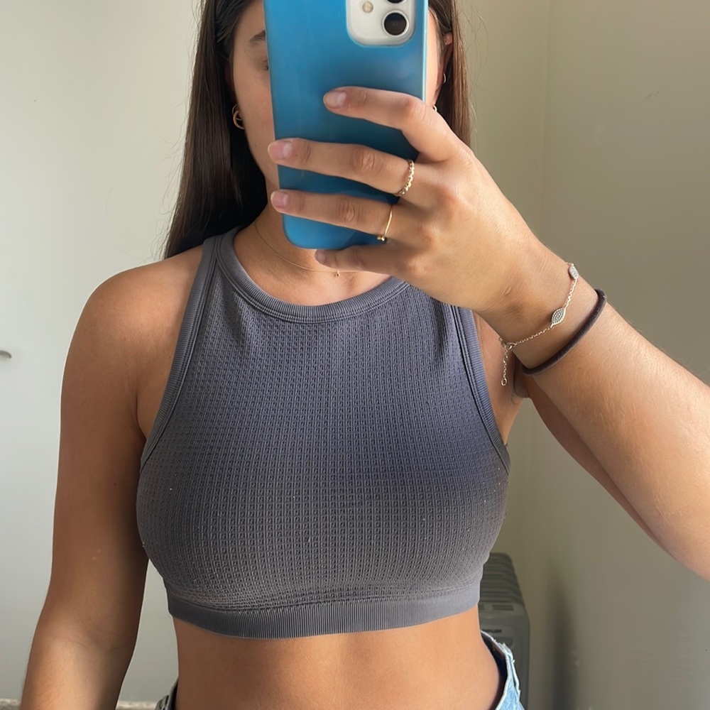 Garage high neck crop top
